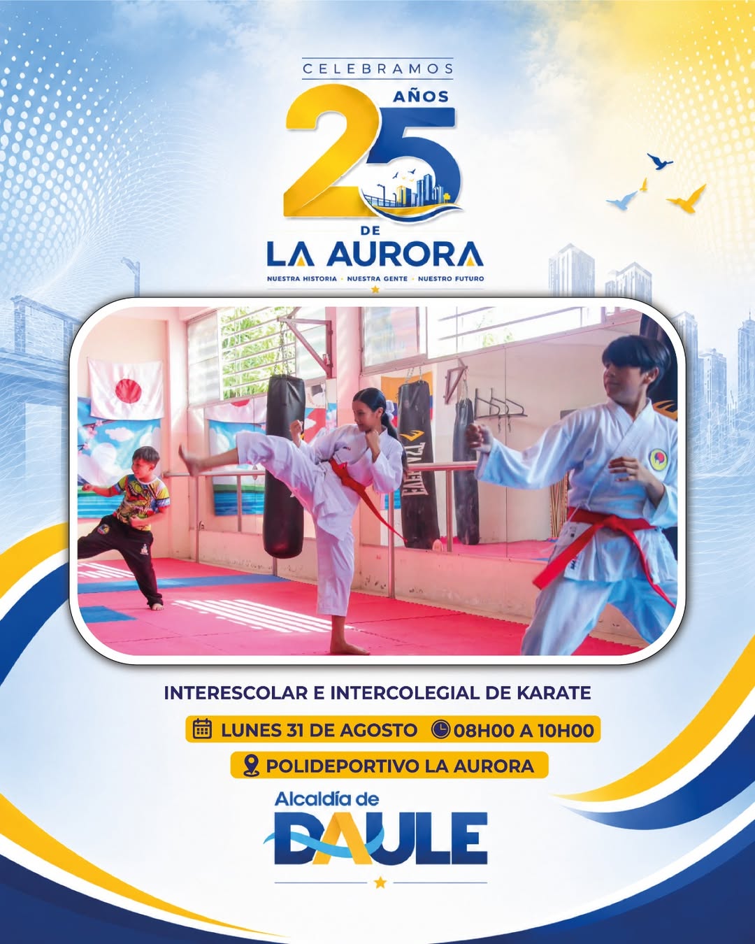 Cierre festivo: Karate y deporte cierran los 25 años de La Aurora