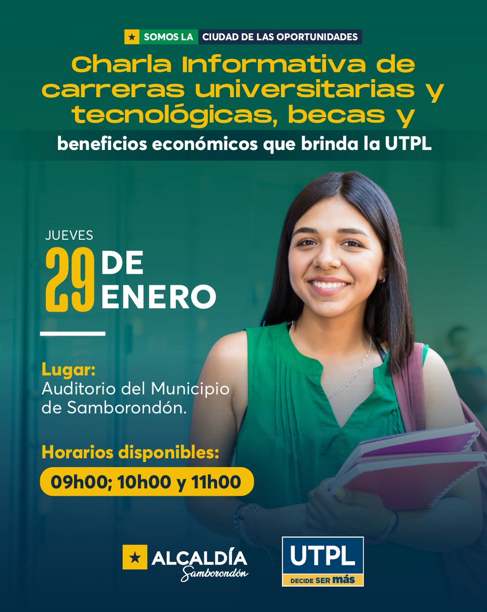 Estudiantes de Samborondón acceden a charlas sobre carreras y becas en el Palacio Municipal