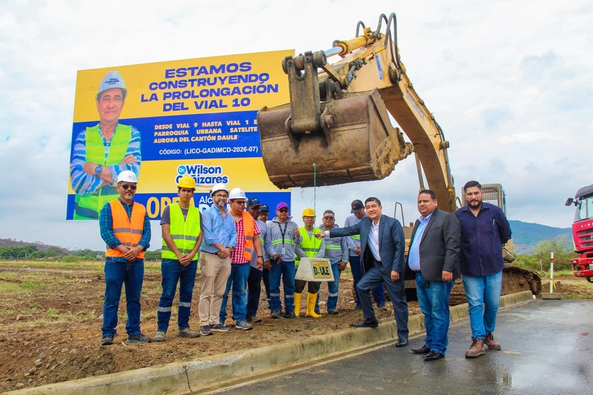 Primera piedra para el Vial 10 en La Aurora: una obra clave para descongestionar Daule