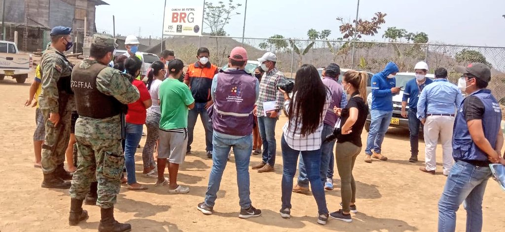 Riesgos, Policía y Agua verifican viviendas en franja del canal Daule-Santa Elena
