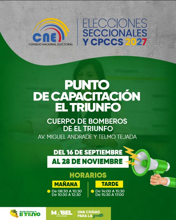 El CNE capacitará a las Juntas Receptoras del Voto en El Triunfo para garantizar el proceso electoral