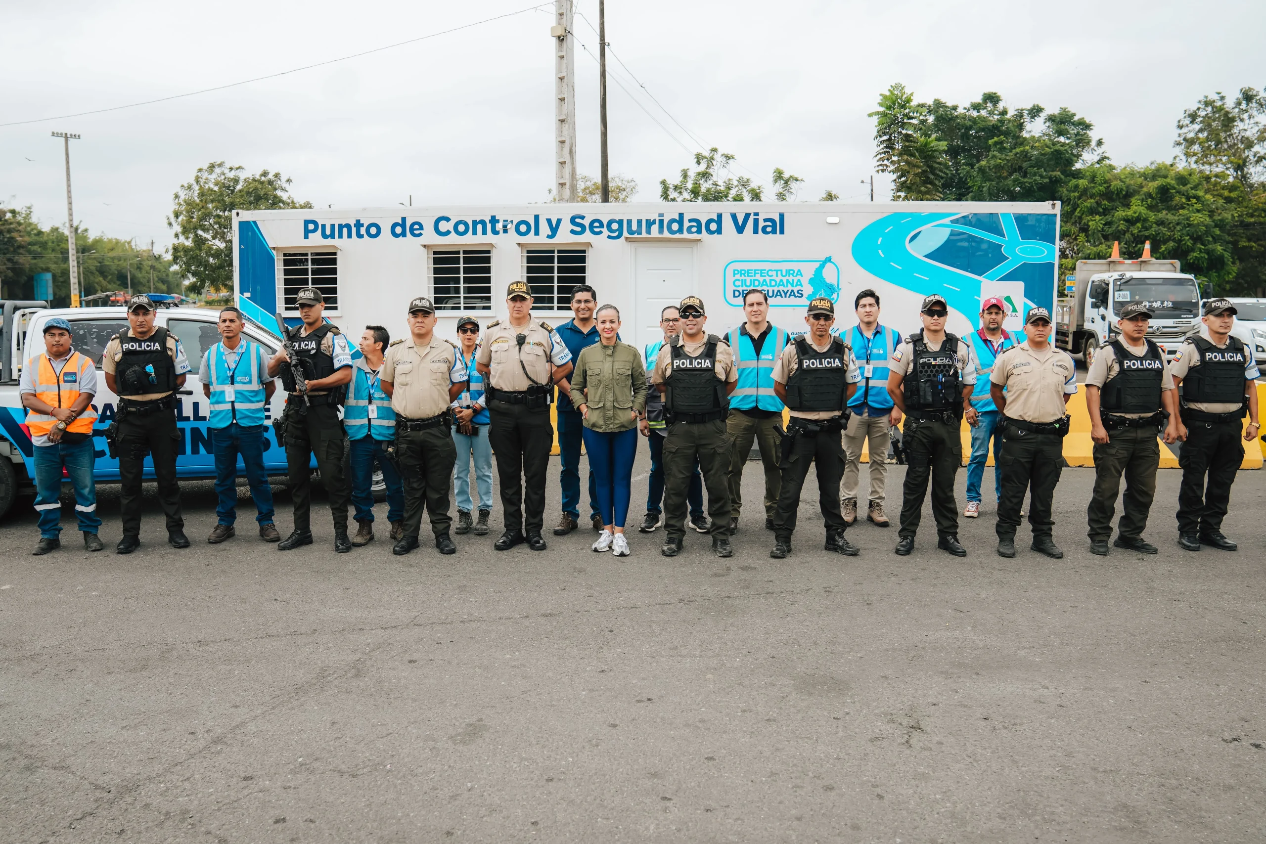 Prefectura del Guayas instala punto de control policial en peaje de Milagro