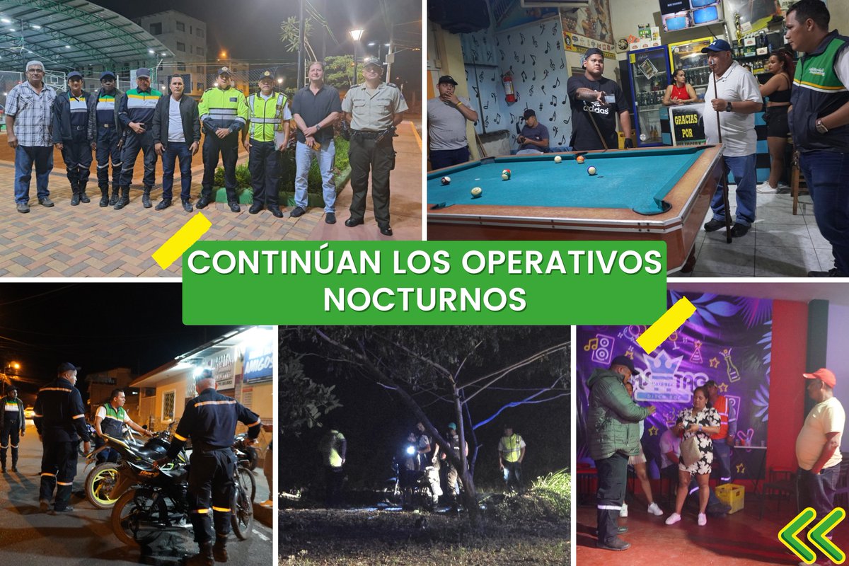 Operativos nocturnos unen a Policía, Tránsito y Alcaldía en Coronel Marcelino Maridueña