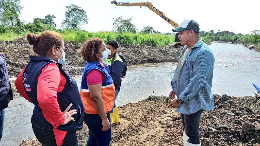 Autoridades inspeccionaron La Delicia en Naranjal por lluvias