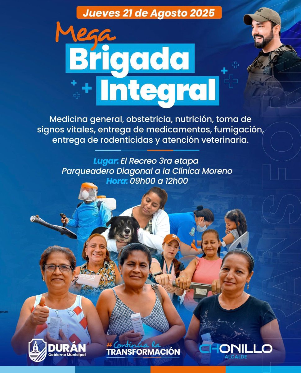 Mega Brigada Integral llega a El Recreo 3ra etapa este jueves 21 en Durán