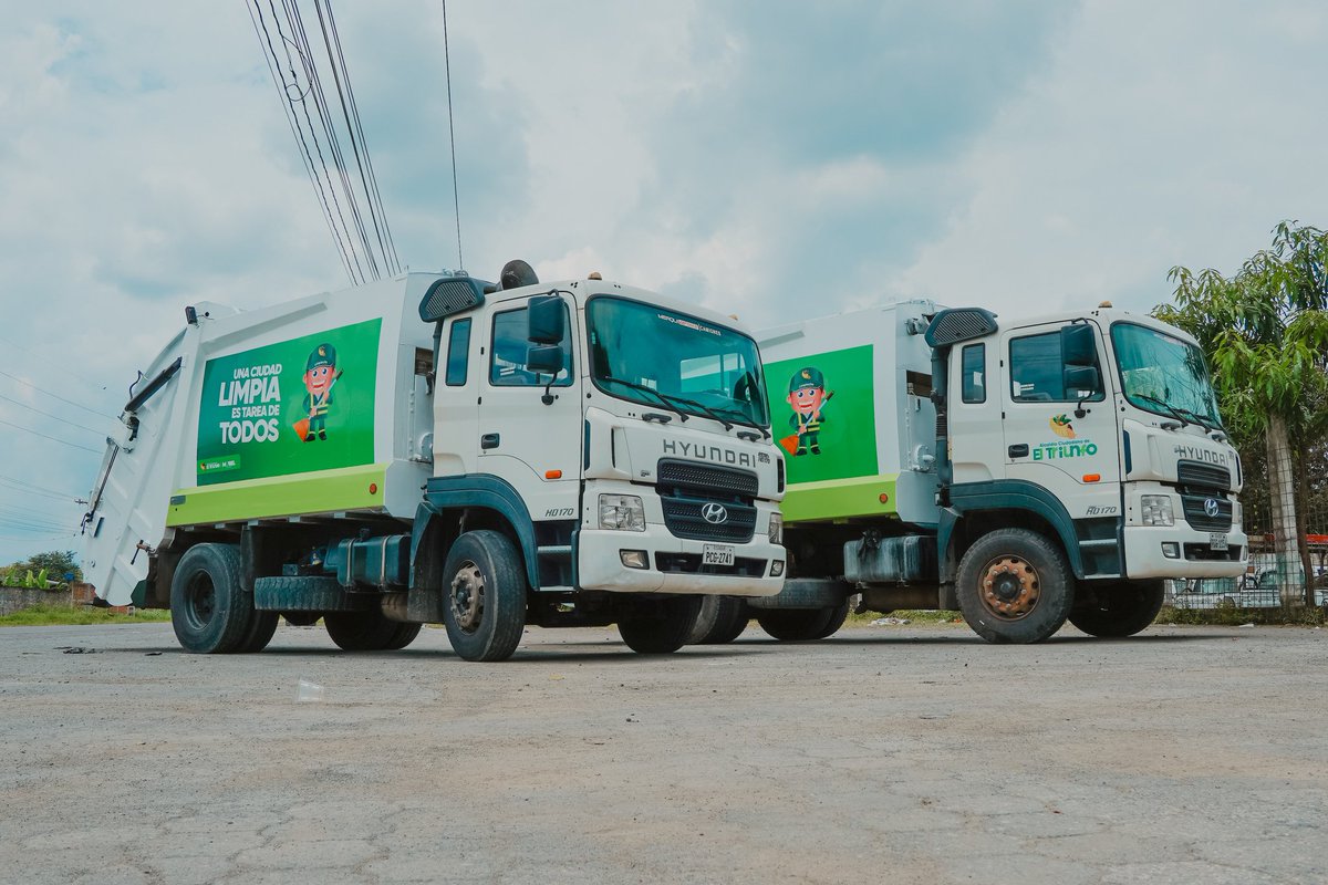 El Triunfo: llegan nuevos recolectores para mejorar el aseo urbano