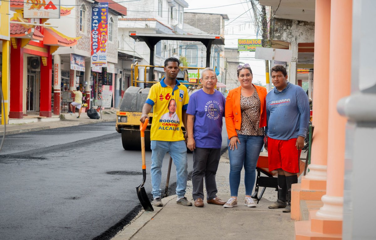 Asfaltado en El Empalme mejora calles para comerciantes y familias