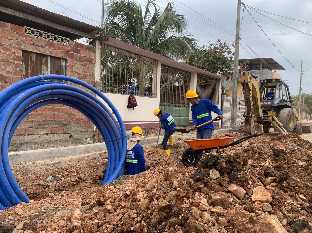 Obras en Durán avanzan al 30% con foco en agua, alcantarillado y aceras