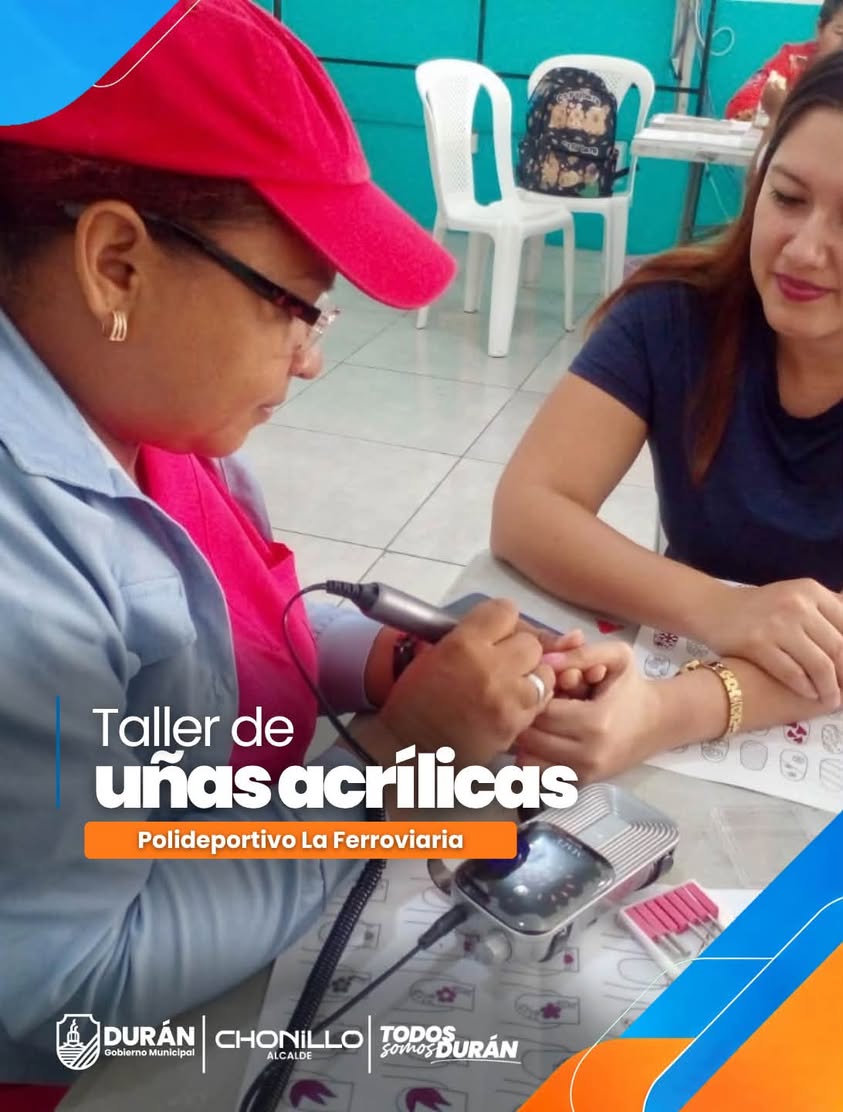 Taller de uñas acrílicas en La Ferroviaria impulsa formación práctica en Durán