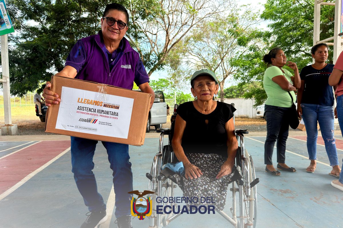 Gobierno Nacional entrega asistencia humanitaria a familias en Pedro Carbo