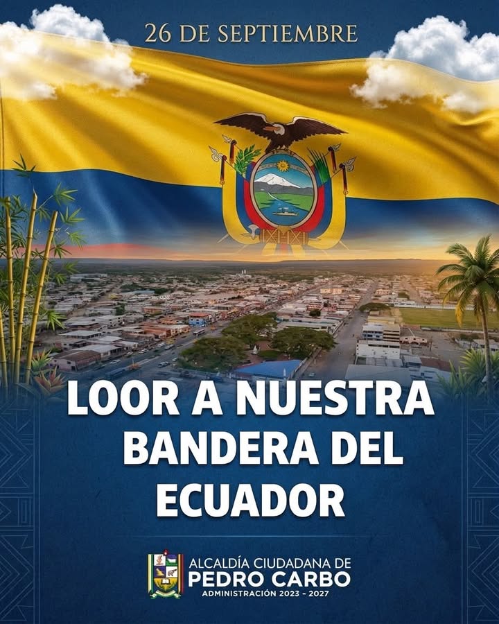Pedro Carbo rinde homenaje a la Bandera Nacional con orgullo local