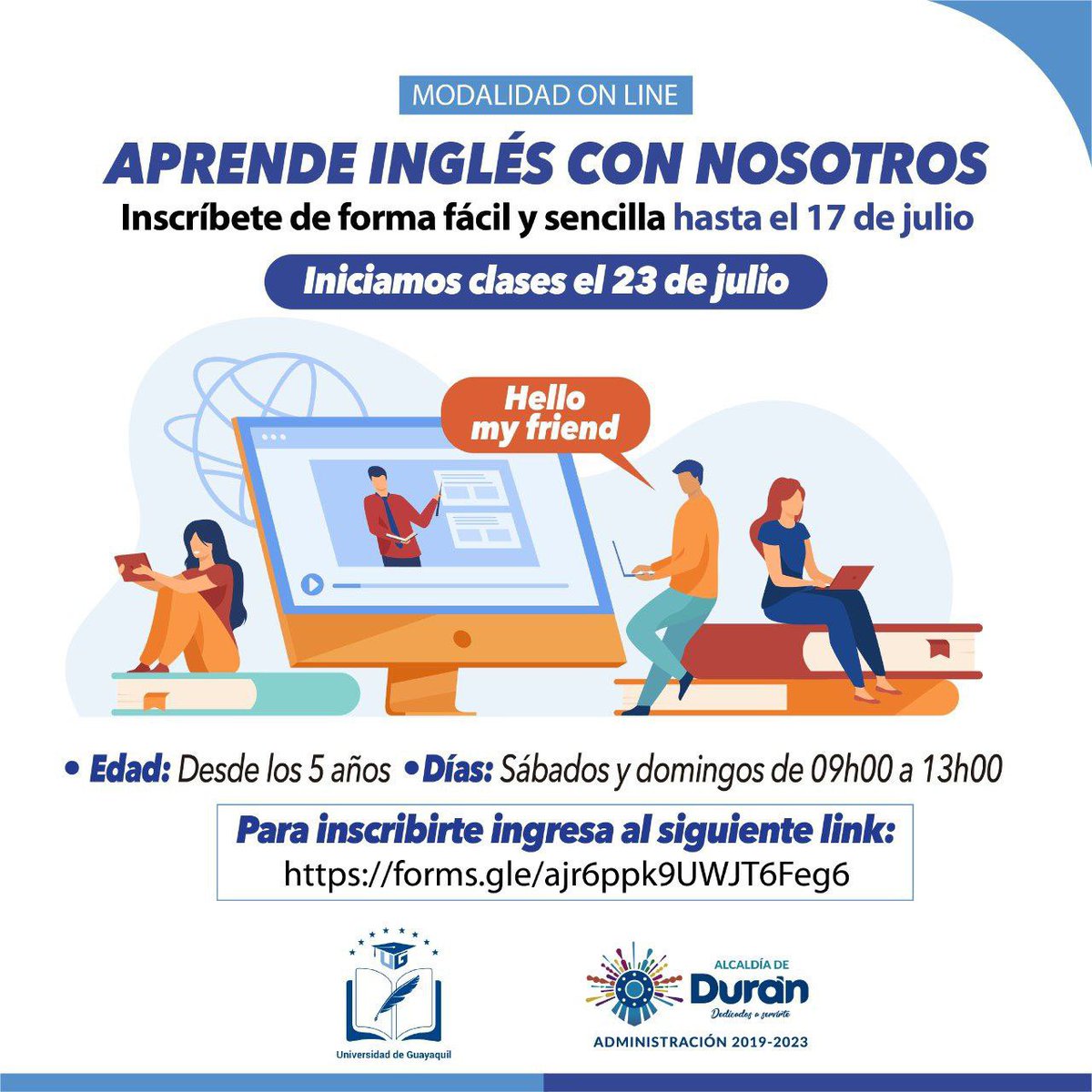 Durán ofrece cursos de inglés online para niños desde los 5 años