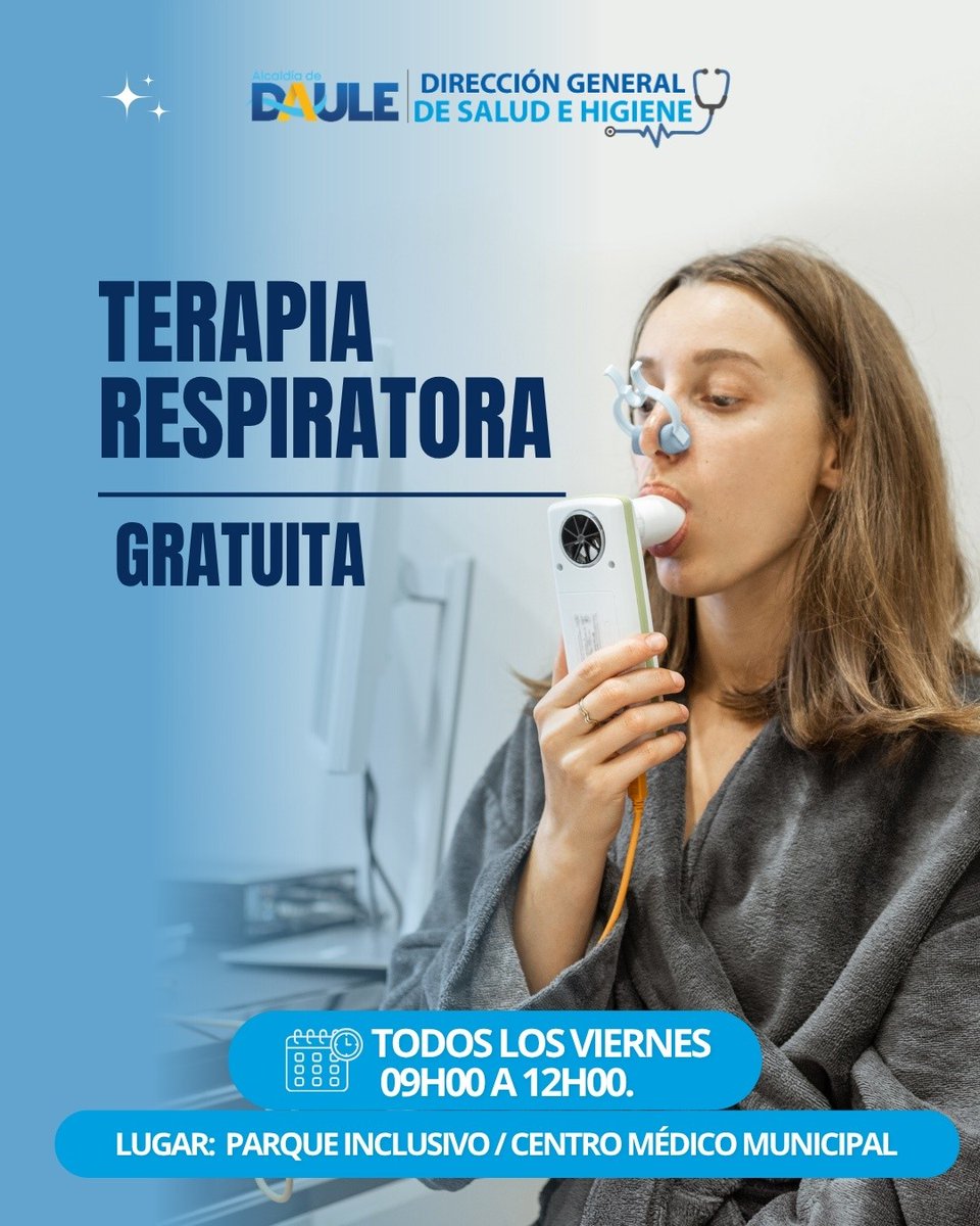 Alcaldía de Daule ofrece terapia respiratoria gratuita este viernes en el Parque Inclusivo