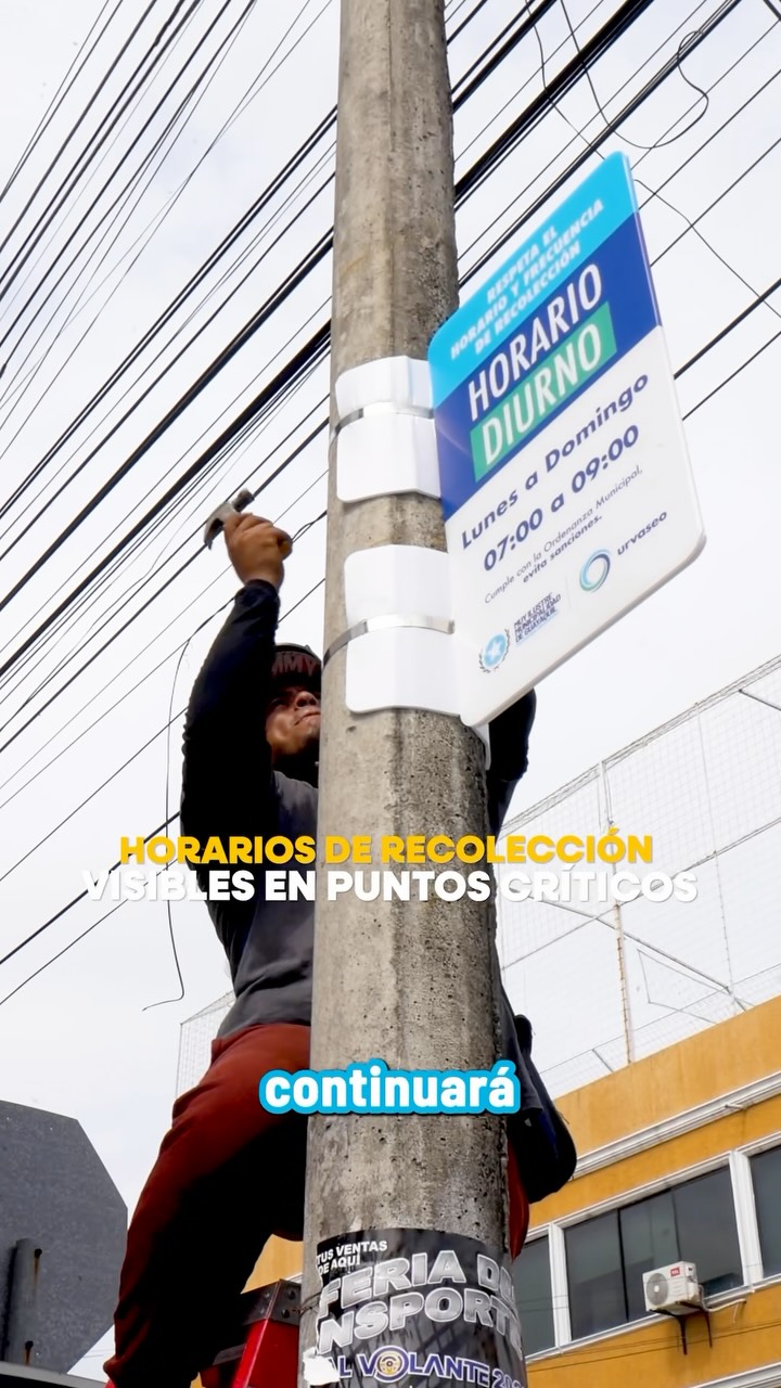 537 letreros recuerdan horarios de recolección para evitar inundaciones