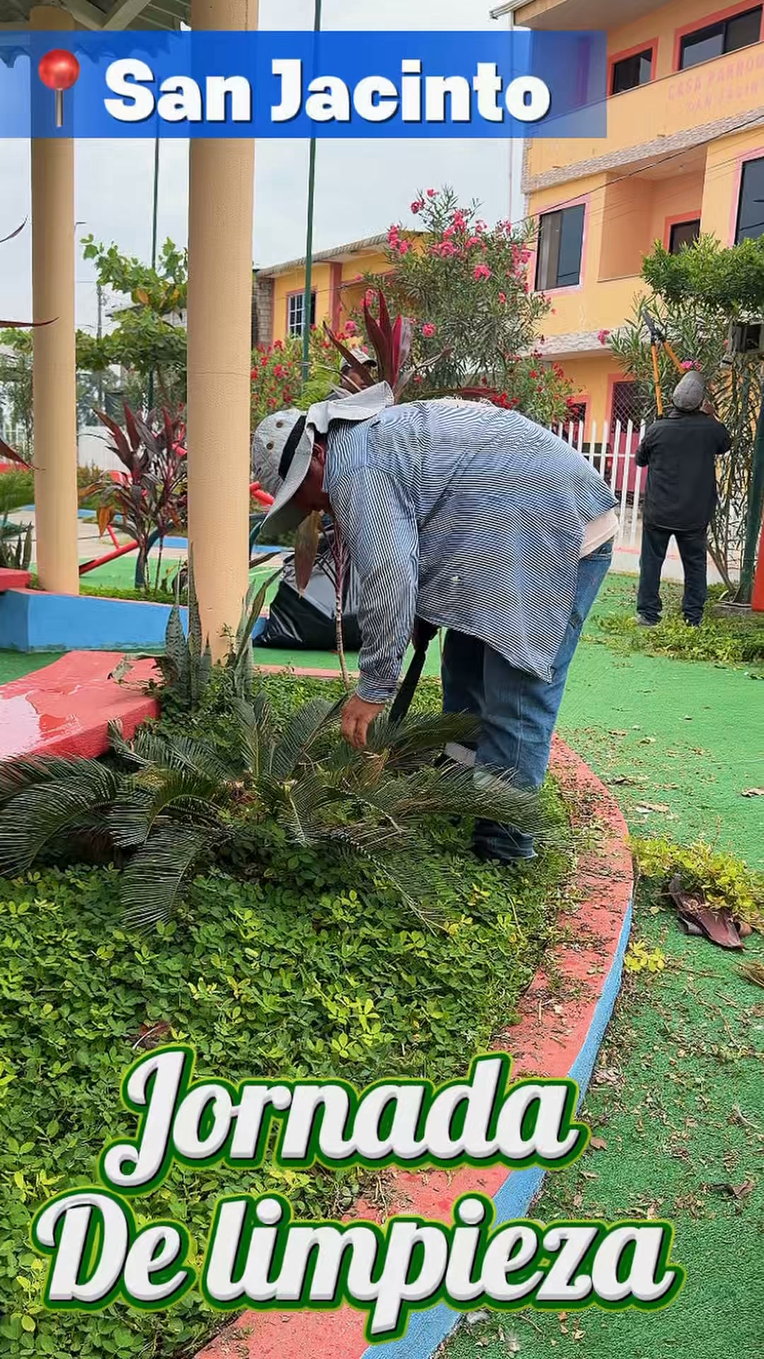 Jornada de limpieza y poda en el Parque Central de San Jacinto