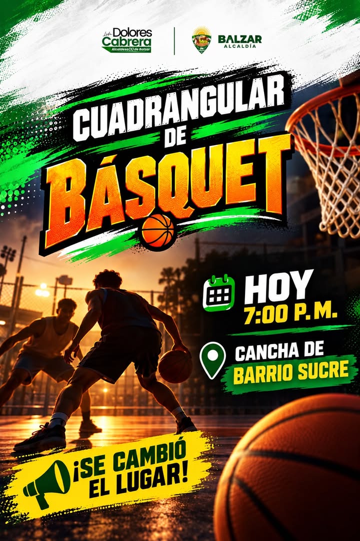 Alcaldía de Balzar cambia sede del Cuadrangular de Básquet al Barrio Sucre