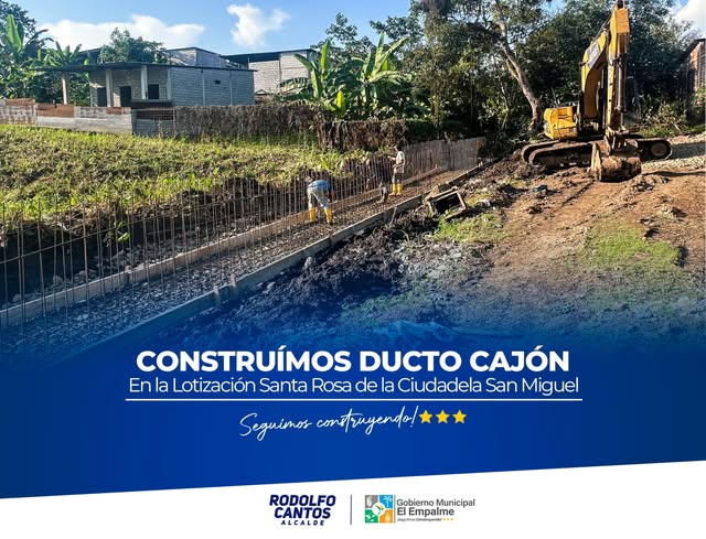 Avanza obra de drenaje en San Miguel para reducir inundaciones