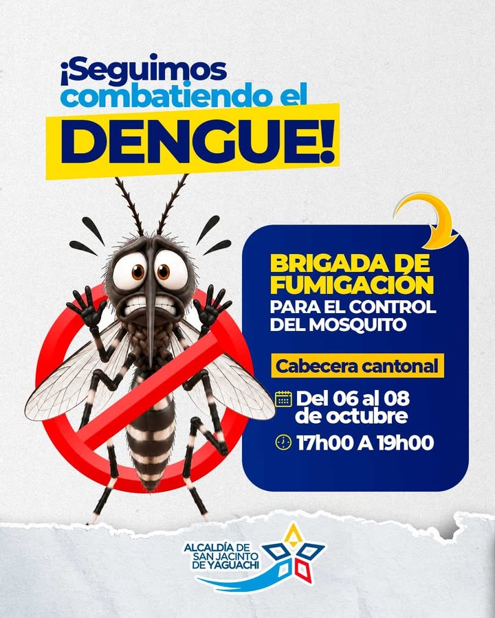Fumigan contra el dengue en San Jacinto este fin de semana: horarios y zonas
