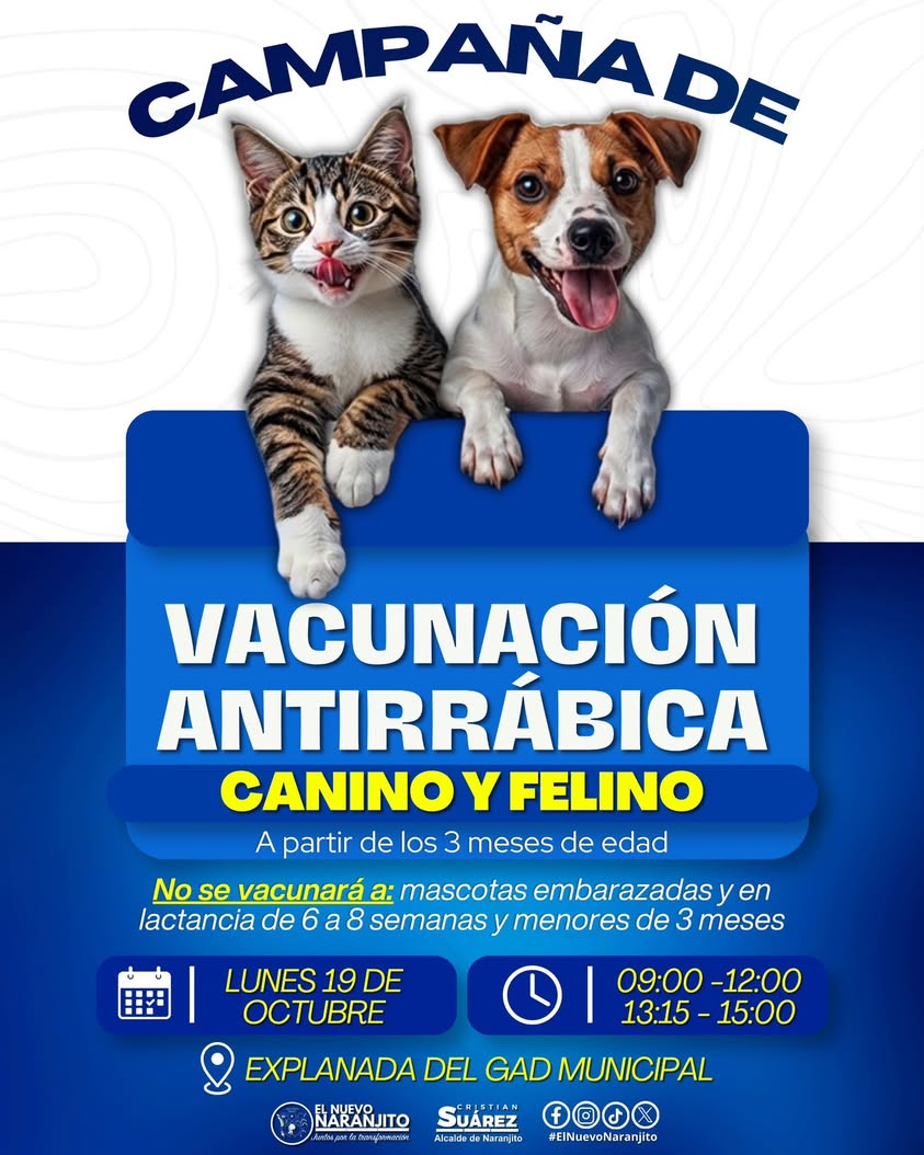 Naranjito inicia campaña antirrábica para perros y gatos este lunes