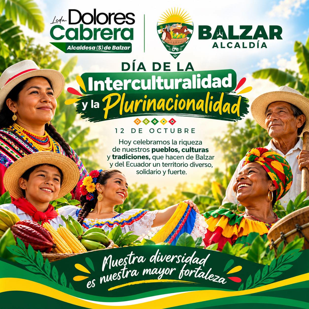 Balzar conmemora el Día de la Interculturalidad y Plurinacionalidad con enfoque en la diversidad
