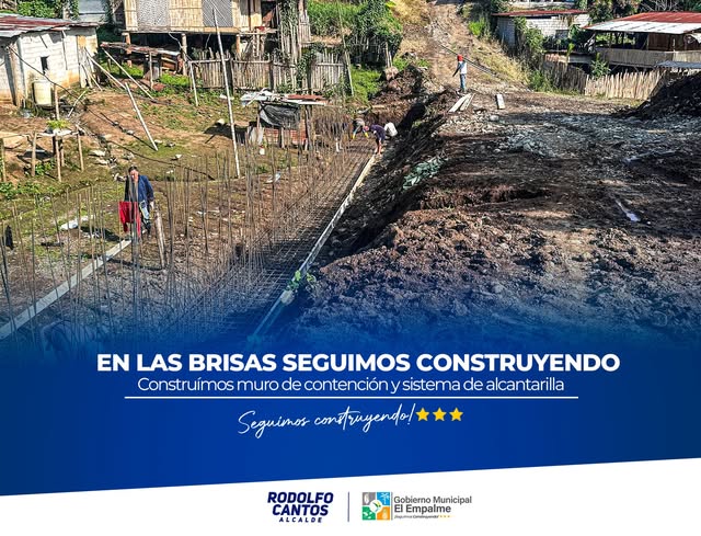 Muro y alcantarillado protegen a más de 100 familias en Las Brisas