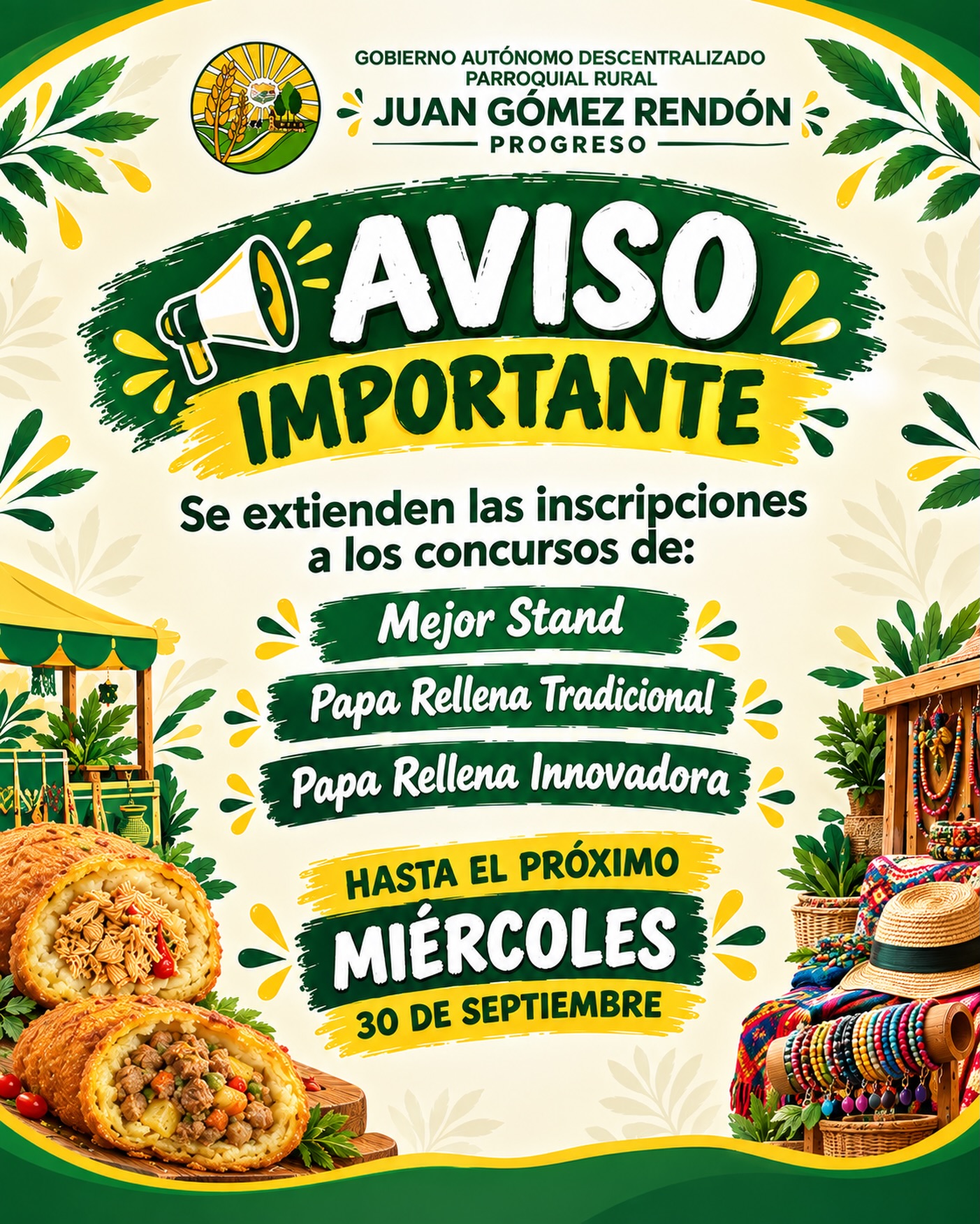 Progreso extiende plazo para inscribir stands y concursos gastronómicos en su feria 2026