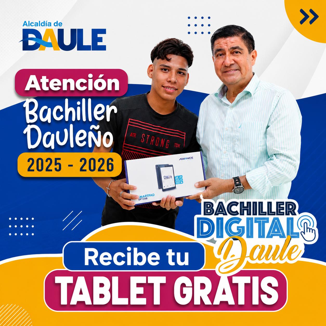 Bachilleres de Daule: Ya se puede registrar para retirar su tablet del programa municipal