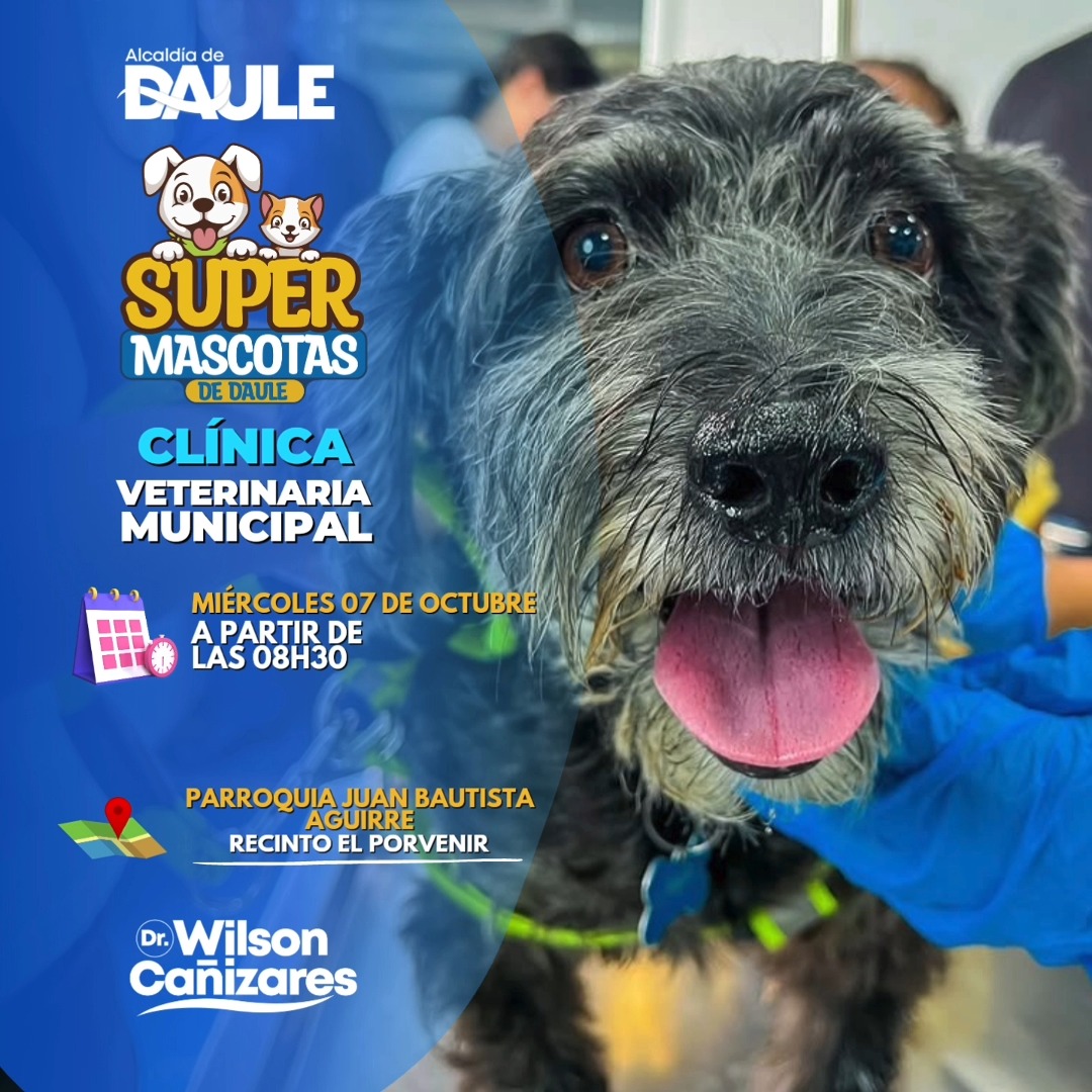 Clínicas móviles del Municipio recorren Daule con atención médica y veterinaria gratuita