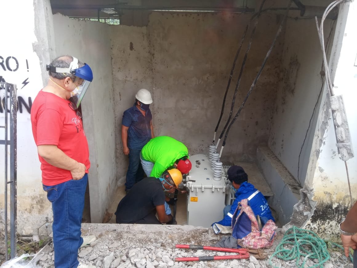El Empalme restablece el agua tras reparar falla eléctrica en transformador
