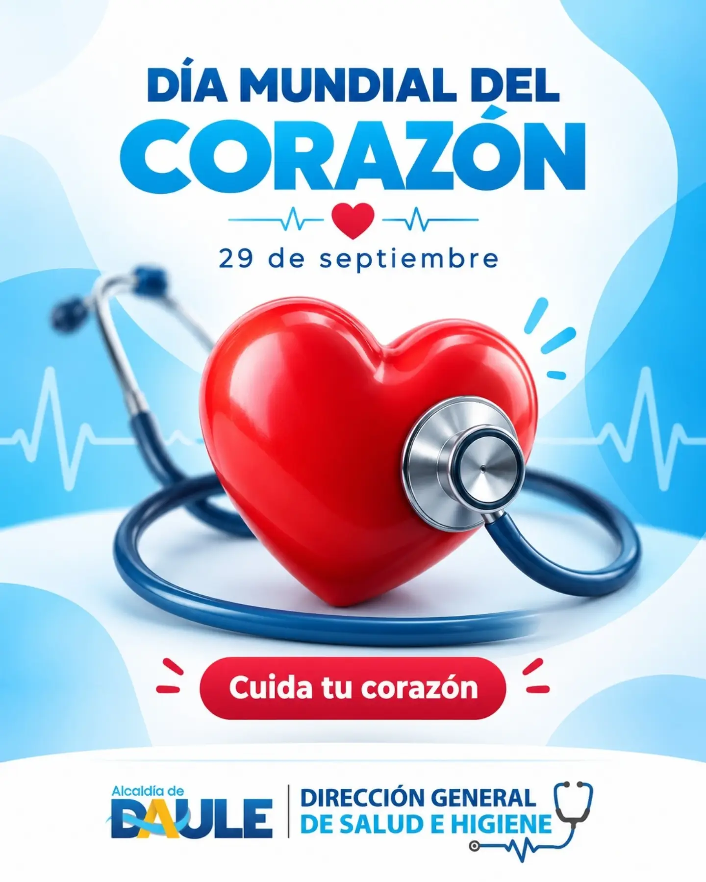 Daule celebra el Día Mundial del Corazón con campañas de prevención desde Salud e Higiene