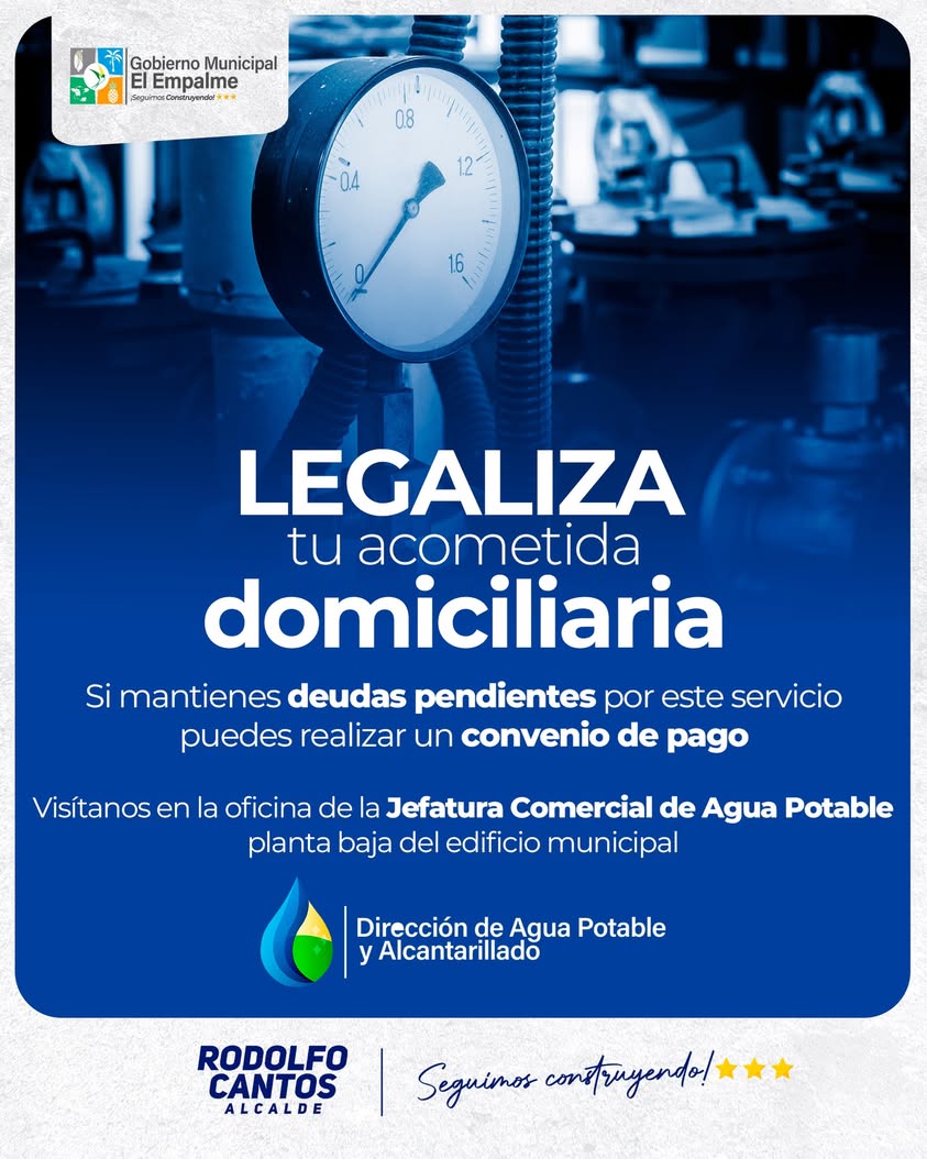 El Empalme habilita legalización de acometidas de agua para evitar cortes