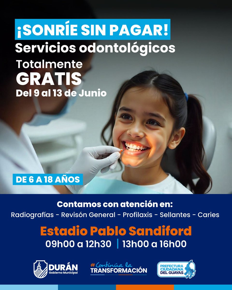 Jornadas de odontología gratuita en el Estadio Pablo Sandiford