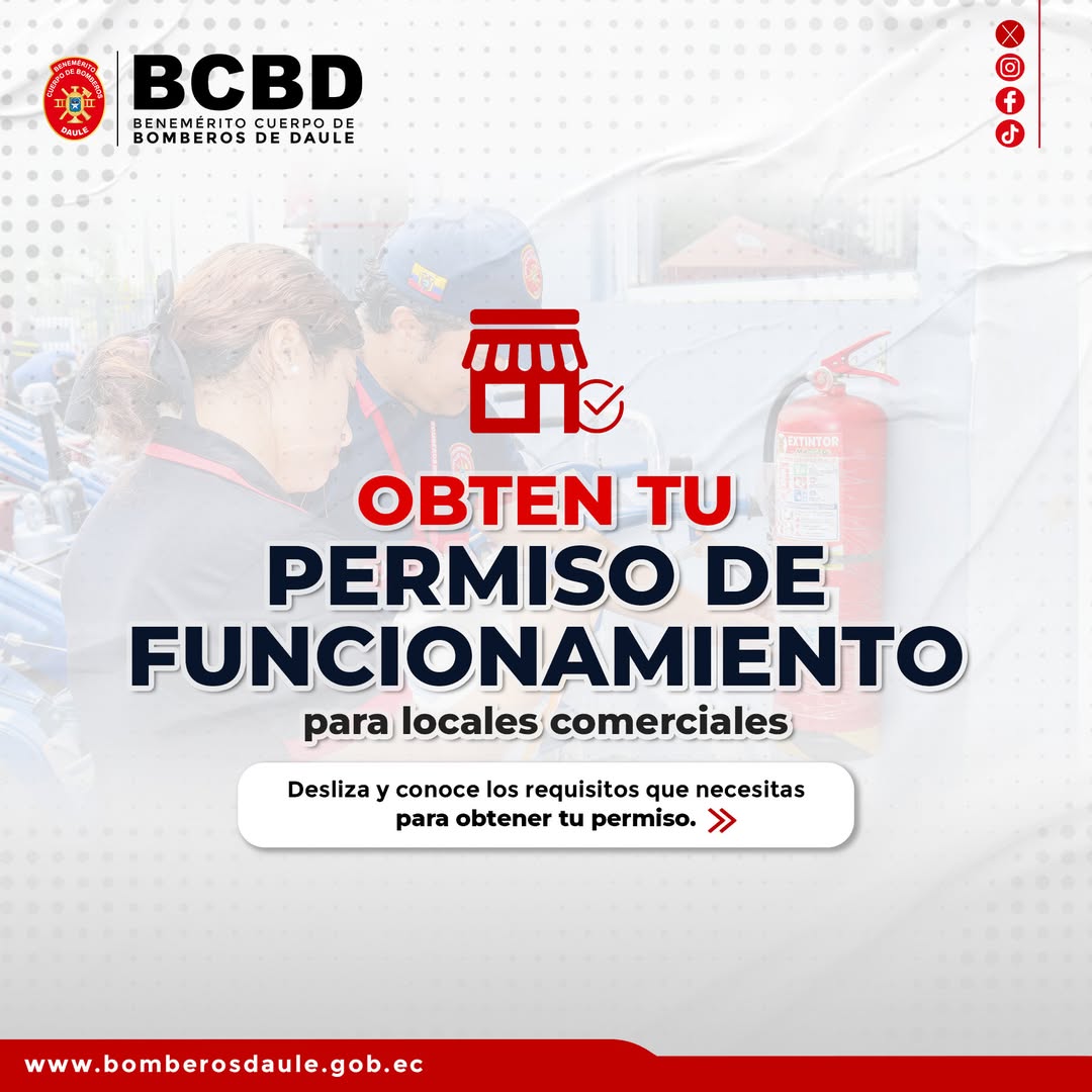 Bomberos de Daule exigen Permiso de Funcionamiento al día para garantizar seguridad