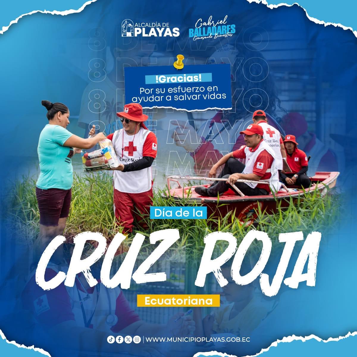 Playas honra el 8 de mayo con el Día de la Cruz Roja Ecuatoriana
