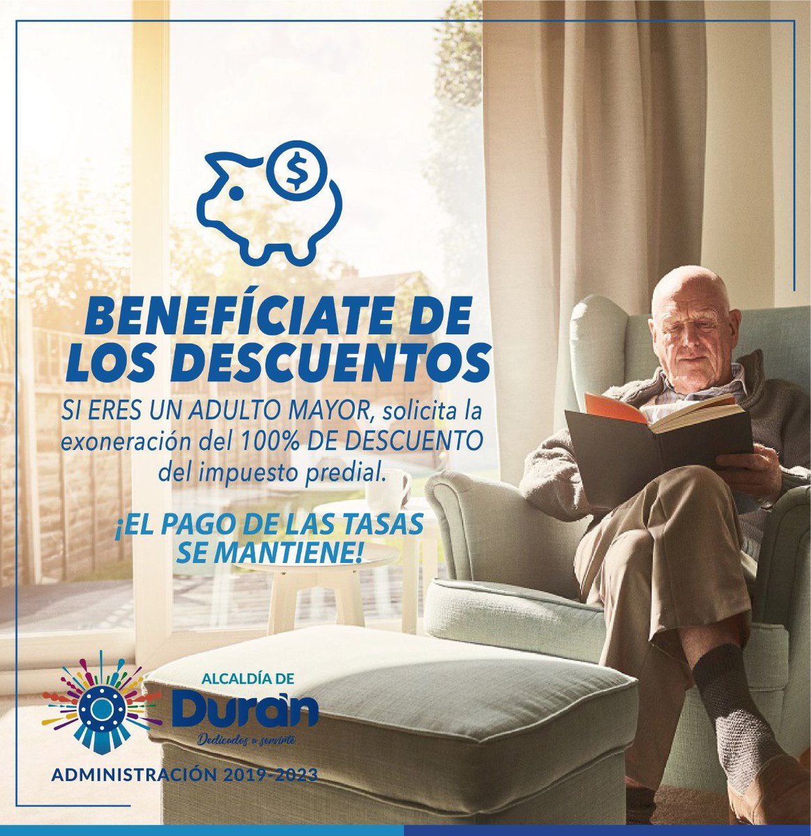 Adultos mayores de Durán pueden exonerarse del 100% del impuesto predial