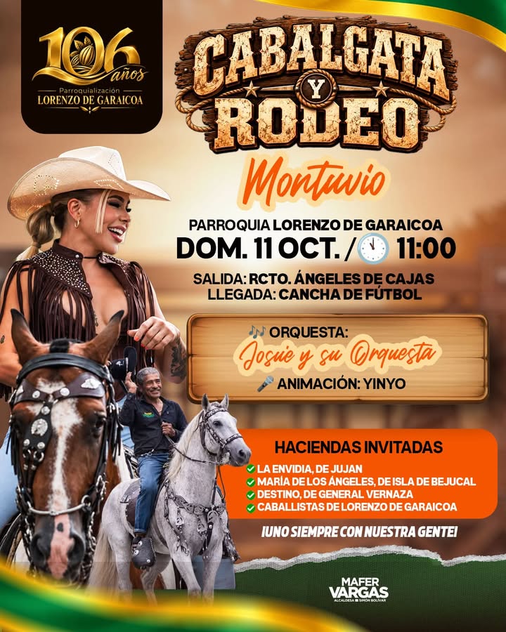 Simón Bolívar vive su tradición con gran cabalgata y rode montubio