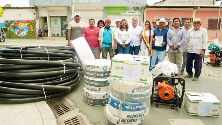 Asociación San Lorenzo del Mate recibe kit de riego móvil para mejorar cultivos