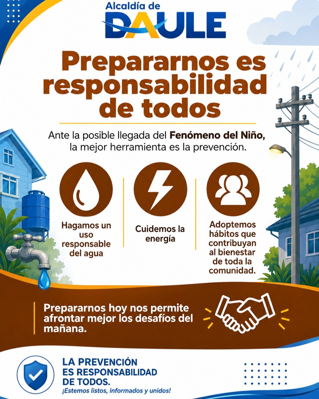 Alcaldía de Daule impulsa campaña #DaulePreventivo ante el Fenómeno del Niño
