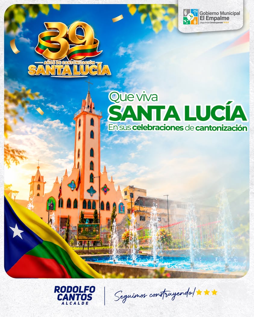 Santa Lucía celebra su cantonización con un saludo oficial del GAD