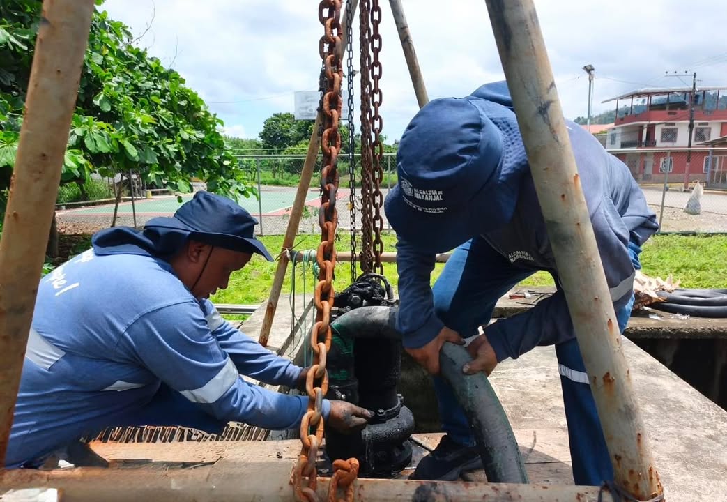 Alcaldía de Naranjal mantiene estación de bombeo en Jaime Roldós para evitar colapso sanitario