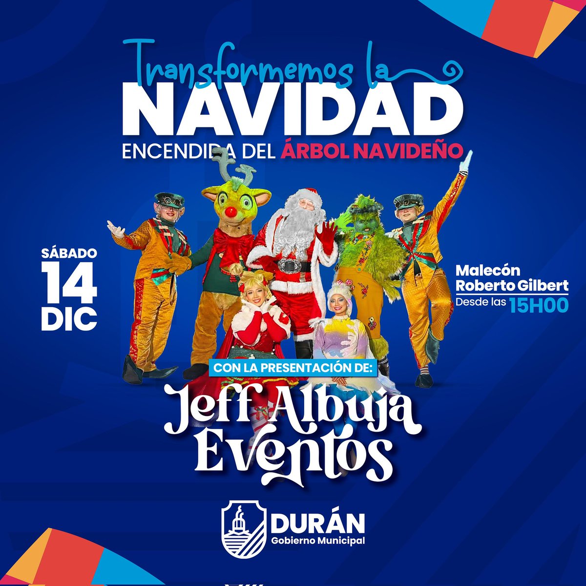 Encendido del árbol de Navidad en el malecón Roberto Gilbert