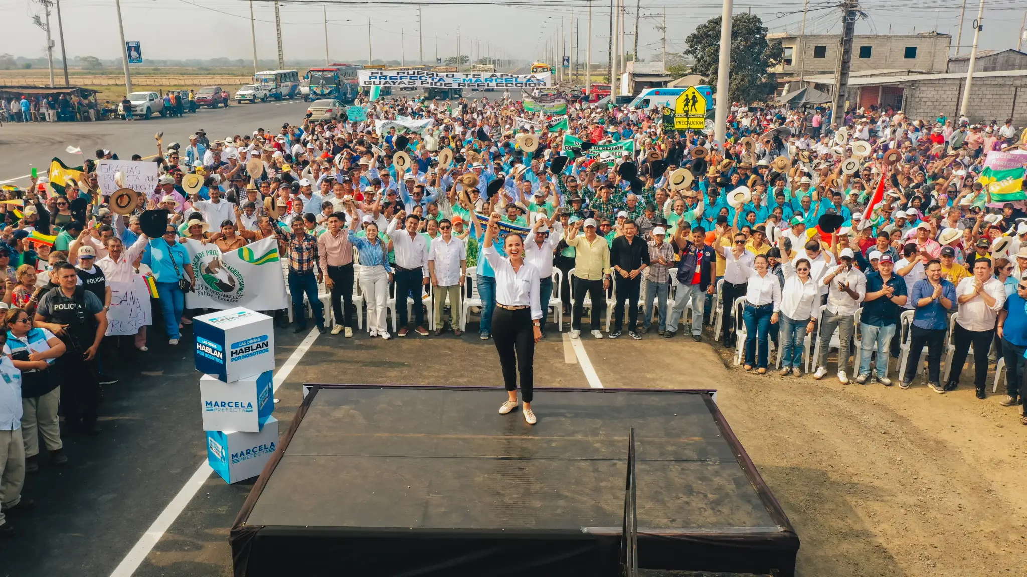 Prefectura del Guayas inaugura ampliación a 4 carriles en La Aurora-La T
