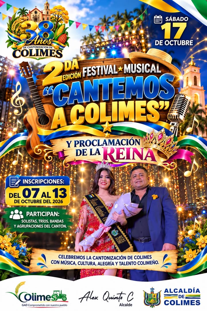 Colimes abre inscripciones para el Festival Musical y la elección de la Reina