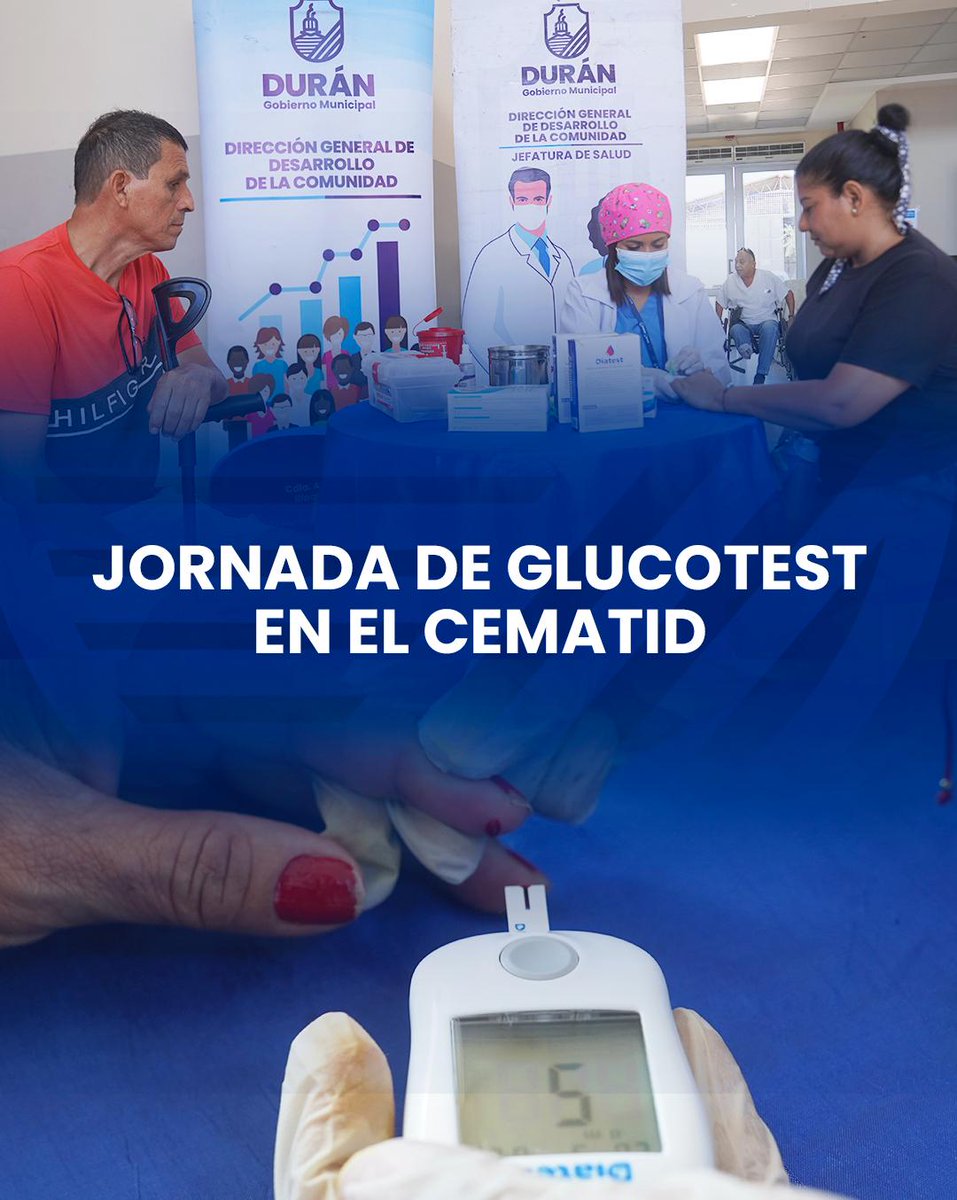 Más de 45 duraneños se beneficiaron con chequeos de glucosa en el CEMATID