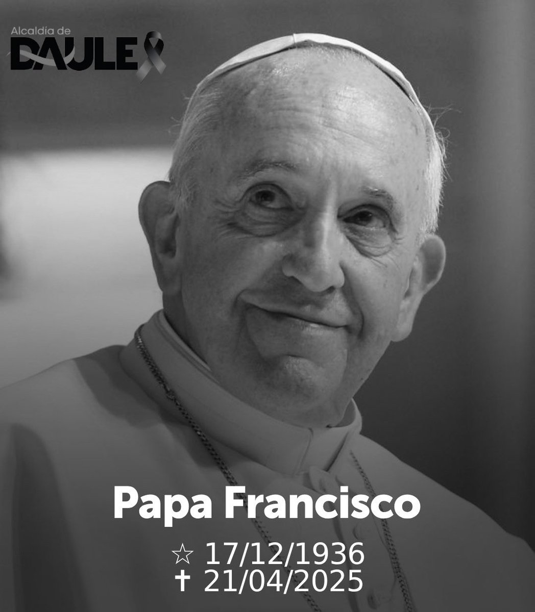 Alcaldía de Daule lamenta el fallecimiento del Papa Francisco