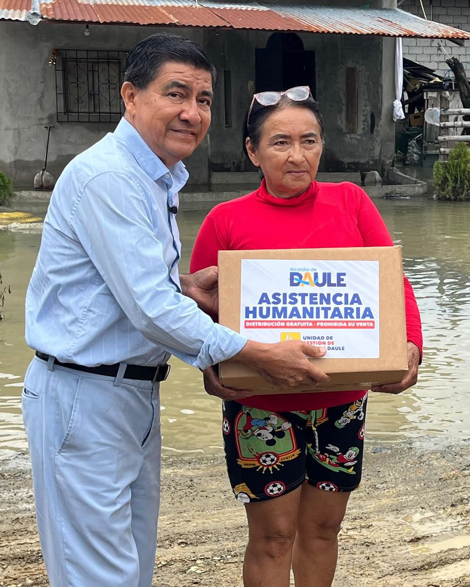 Municipio de Daule entrega insumos a familias afectadas por temporal en El Colorado