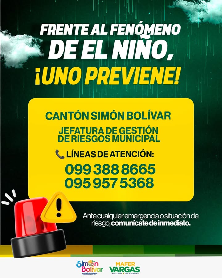 Alcaldía de Simón Bolívar se prepara ante El Niño y habilita líneas de emergencia