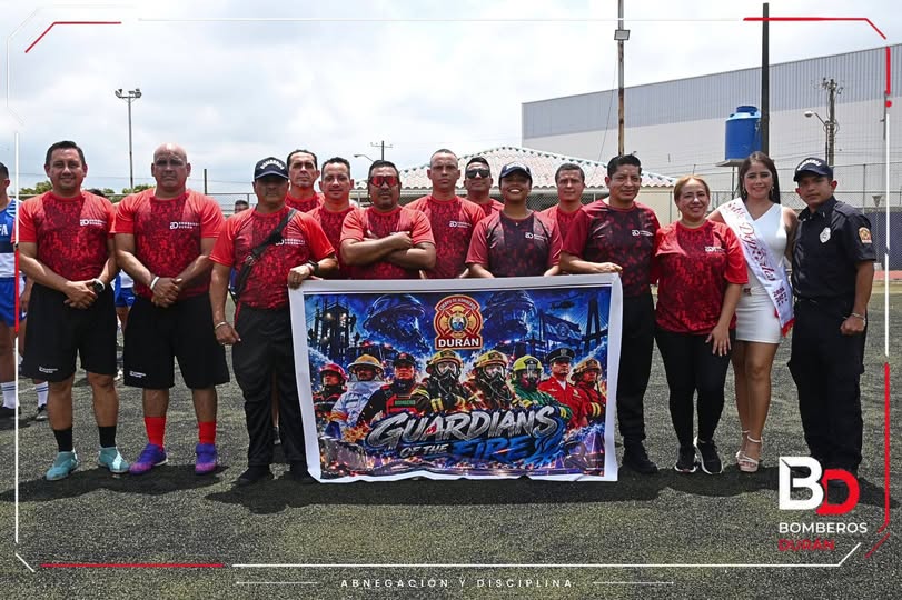 Bomberos de Durán y Policía Nacional comparten jornada deportiva institucional