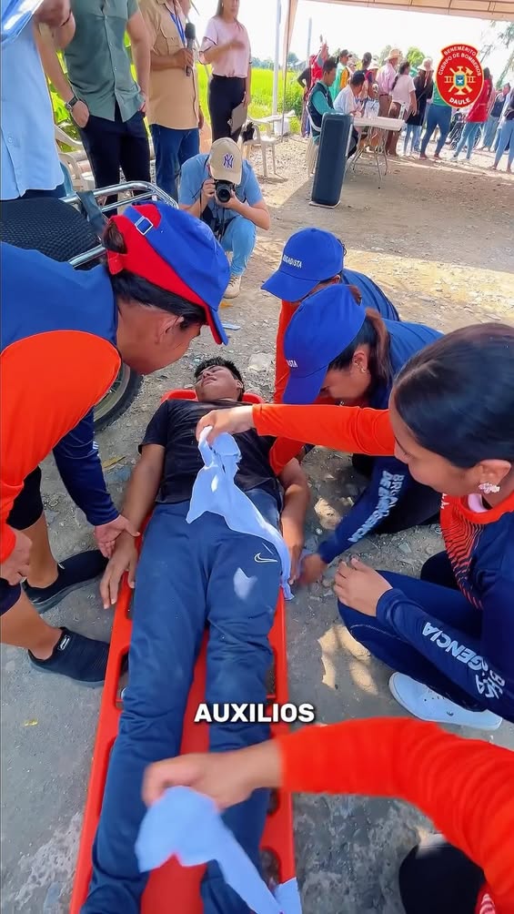Simulacro de emergencias en Buena Vista une a Bomberos Daule con Prefectura y Alcaldía