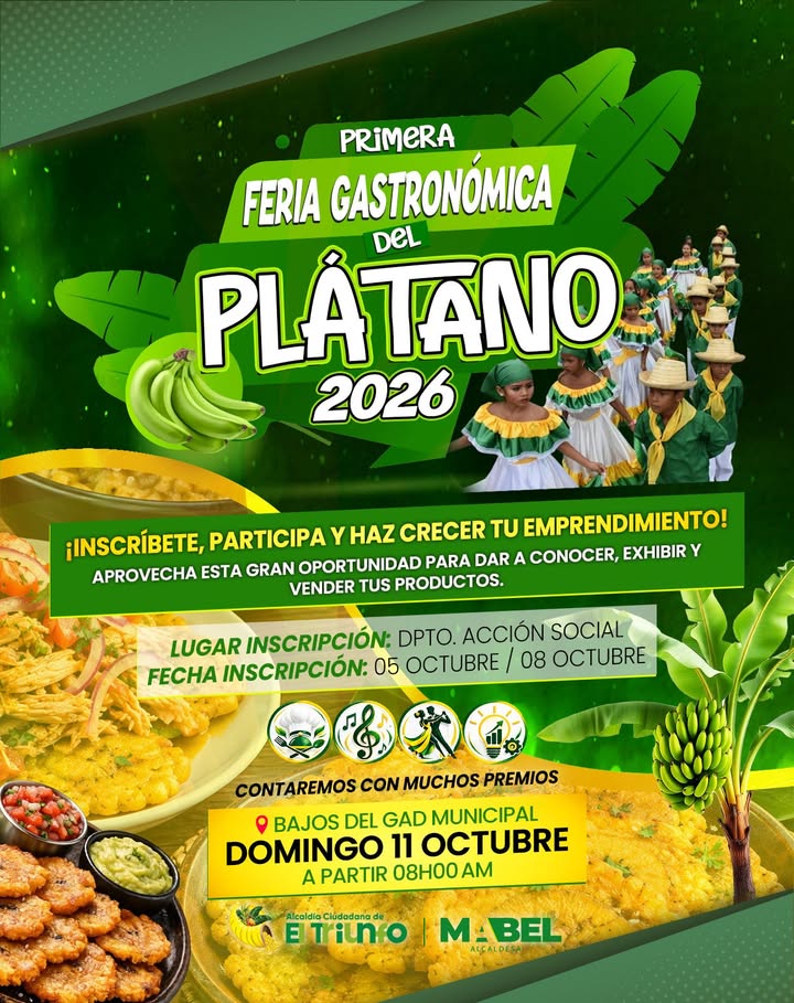 El Triunfo: Bajos del GAD Municipal serán el escenario de la Feria del Plátano